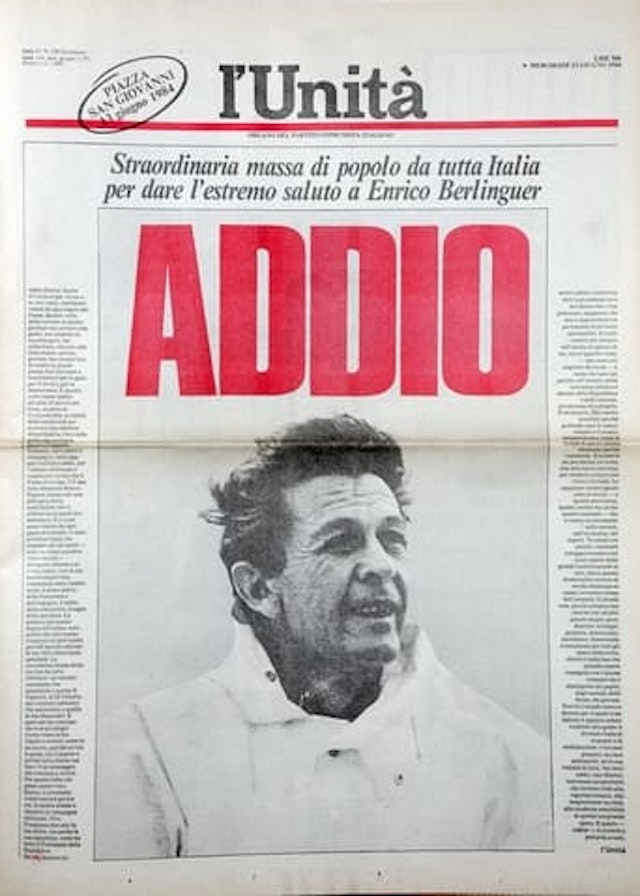 Farewell to Enrico Berlinguer