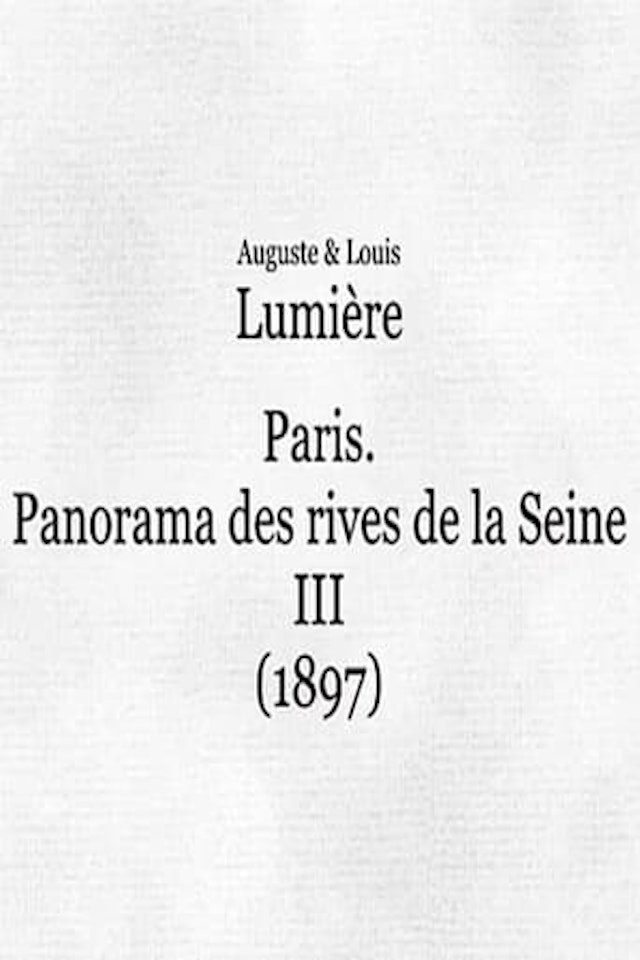 Panorama des rives de la Seine à Paris, III